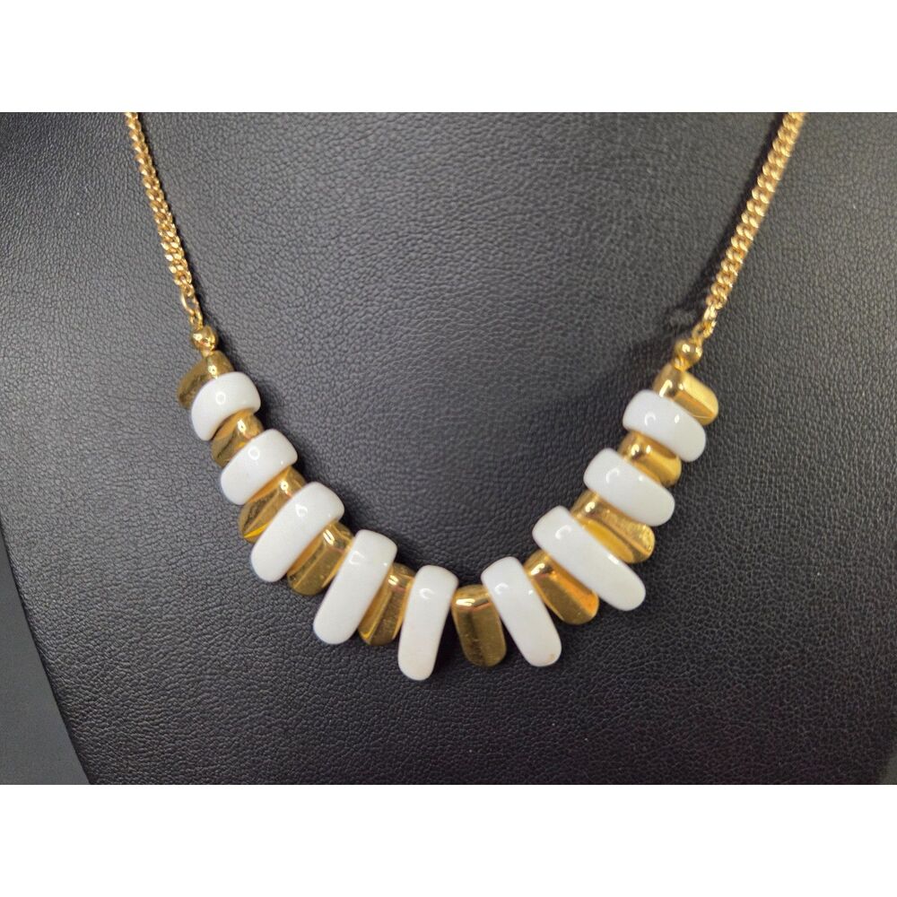 The Bermuda by Avon Gold White Necklace